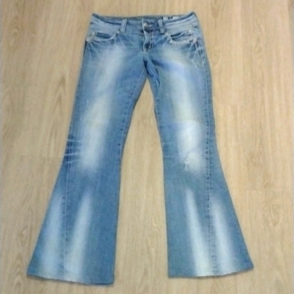 Miss Me Denim - MISS ME- Twisted Inseam Distressed Flare Jeans Size 29